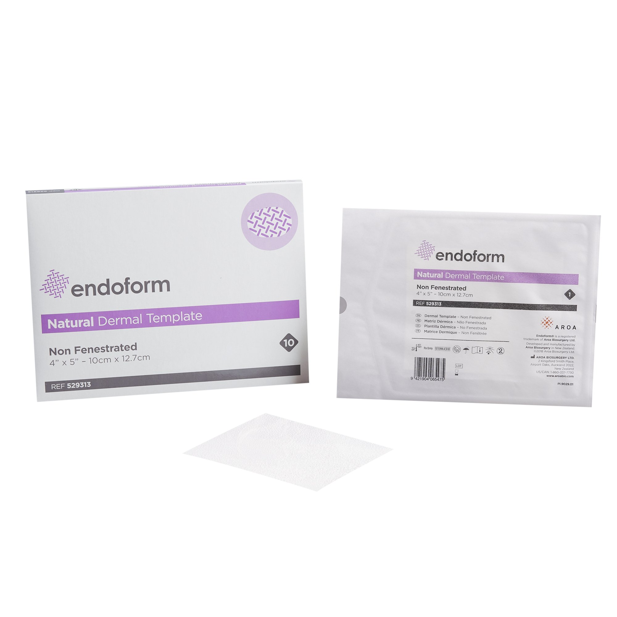 Endoform Natural Dermal Template Nonfenestrated Collagen Dressing, 4 x 5 Inch MK 833933