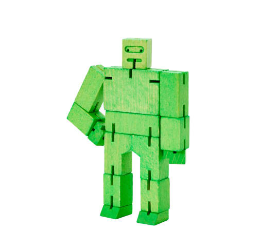 Cubebot Micro (Wooden Toy Robot) green