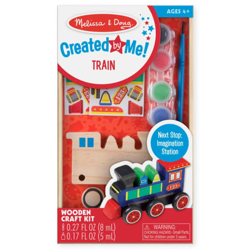 Melissa & Doug Decorate-Your-Own Wooden Train - Small