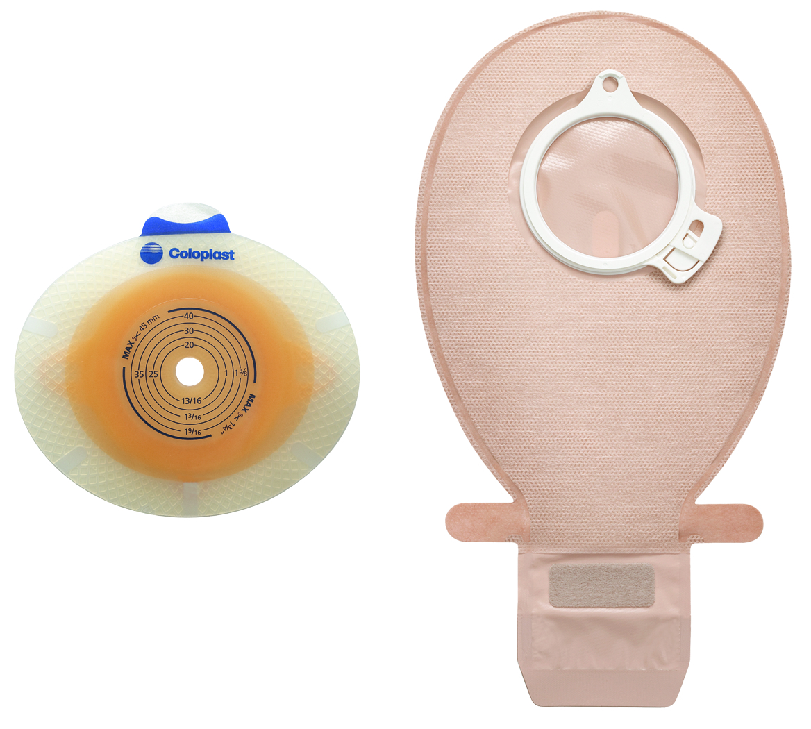 SenSura Click Flat Ostomy Barrier, 20 mm Stoma Opening, Green Color Match MK 679648