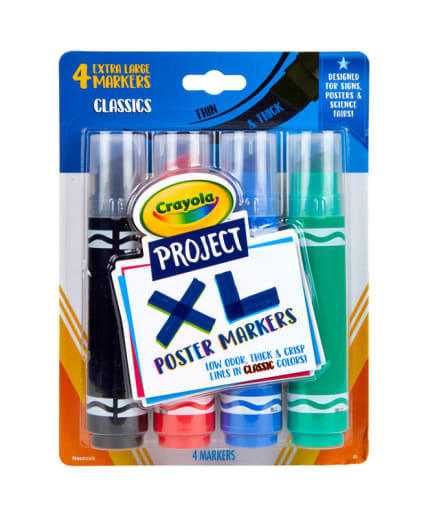 Crayola Project: XL Poster Markers - Classic (4 count)