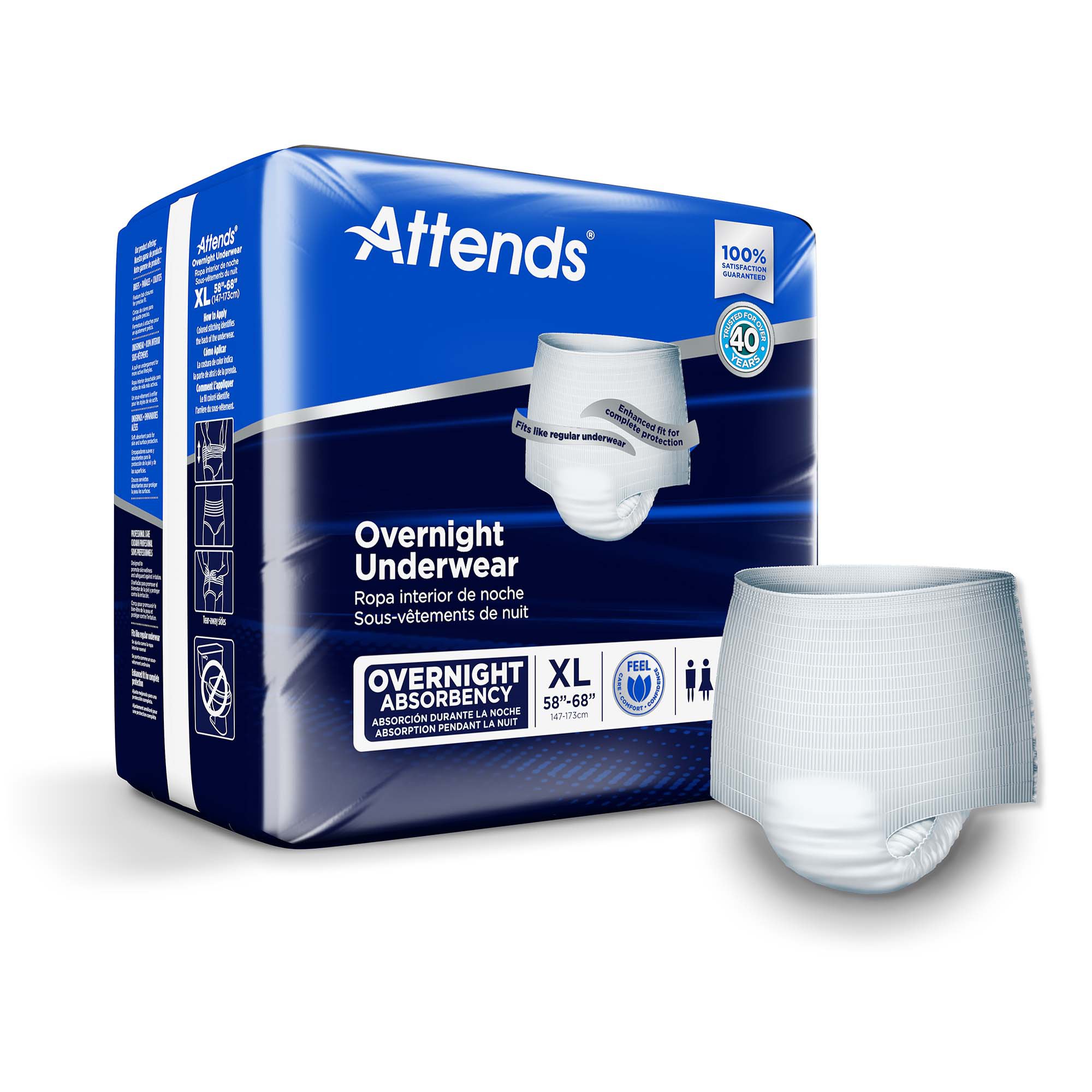 Attends Overnight Underwear with Extended Wear Protection, X-Large MK 830767