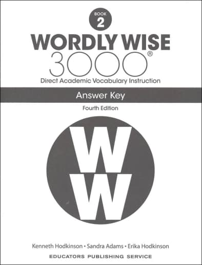 Wordly Wise 3000 Book 2 Answer Key, 4th Edition