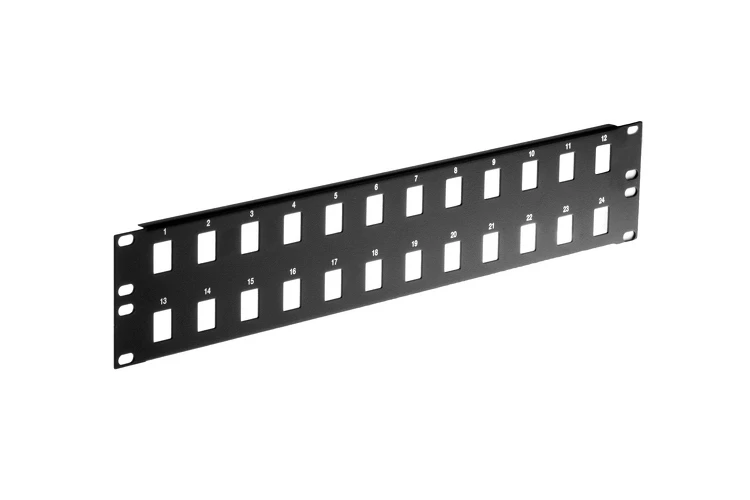Blank Keystone Panel - 24 Ports, 2RU