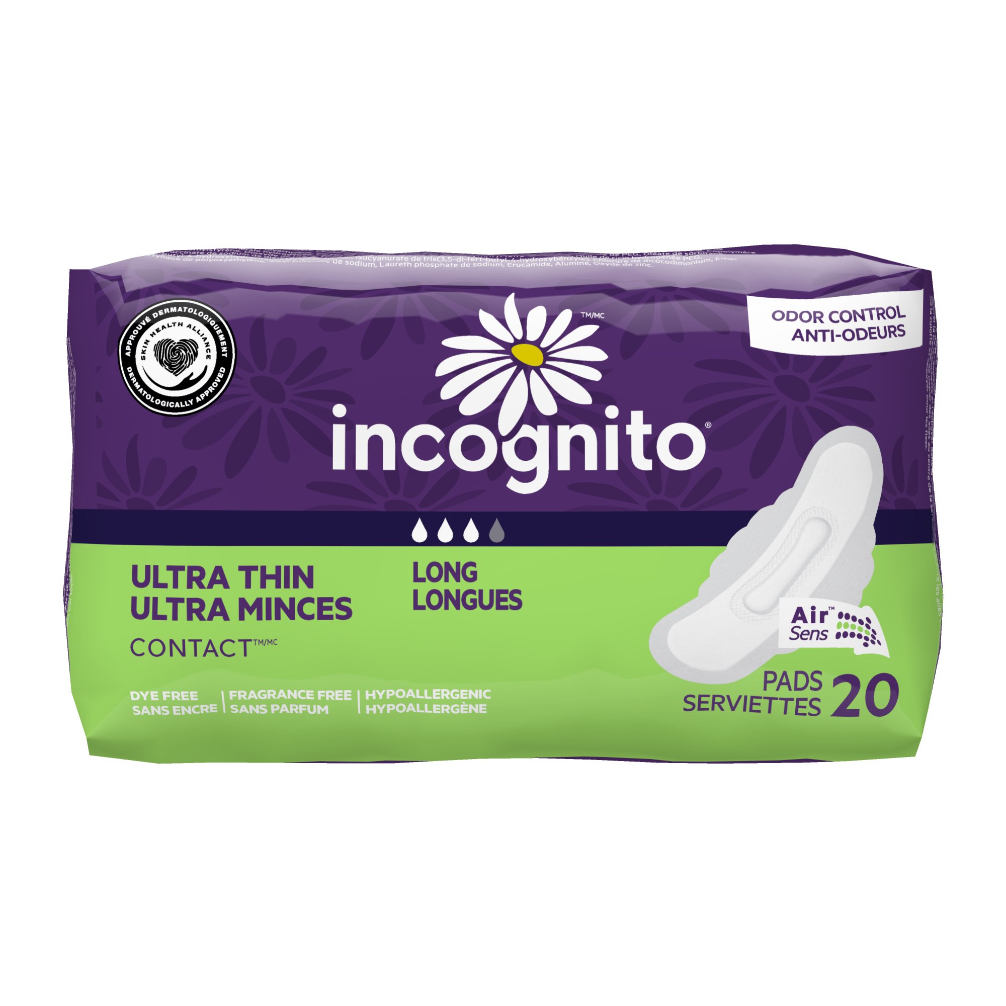 Feminine Pad Incognito Ultra Thin Super with Winghs Heavy Absorbency MK 1276838