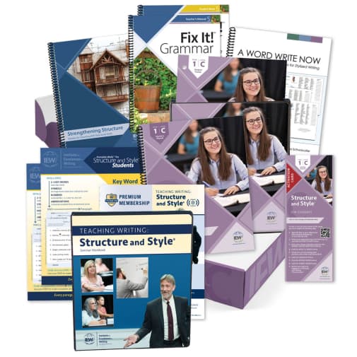 IEW Structure and Style for Students: Year 1 Level C Premier Set (Forever Streaming)