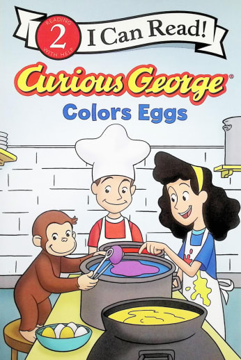 Curious George Colors Eggs (I Can Read Level 2)