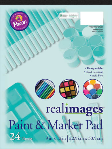 Real Images Paint & Marker Pad (9" x 12") 24 sheets
