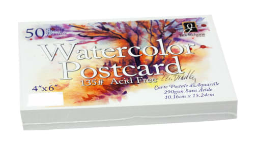Bulk Watercolor Postcards 4x6 - 50 Sheets