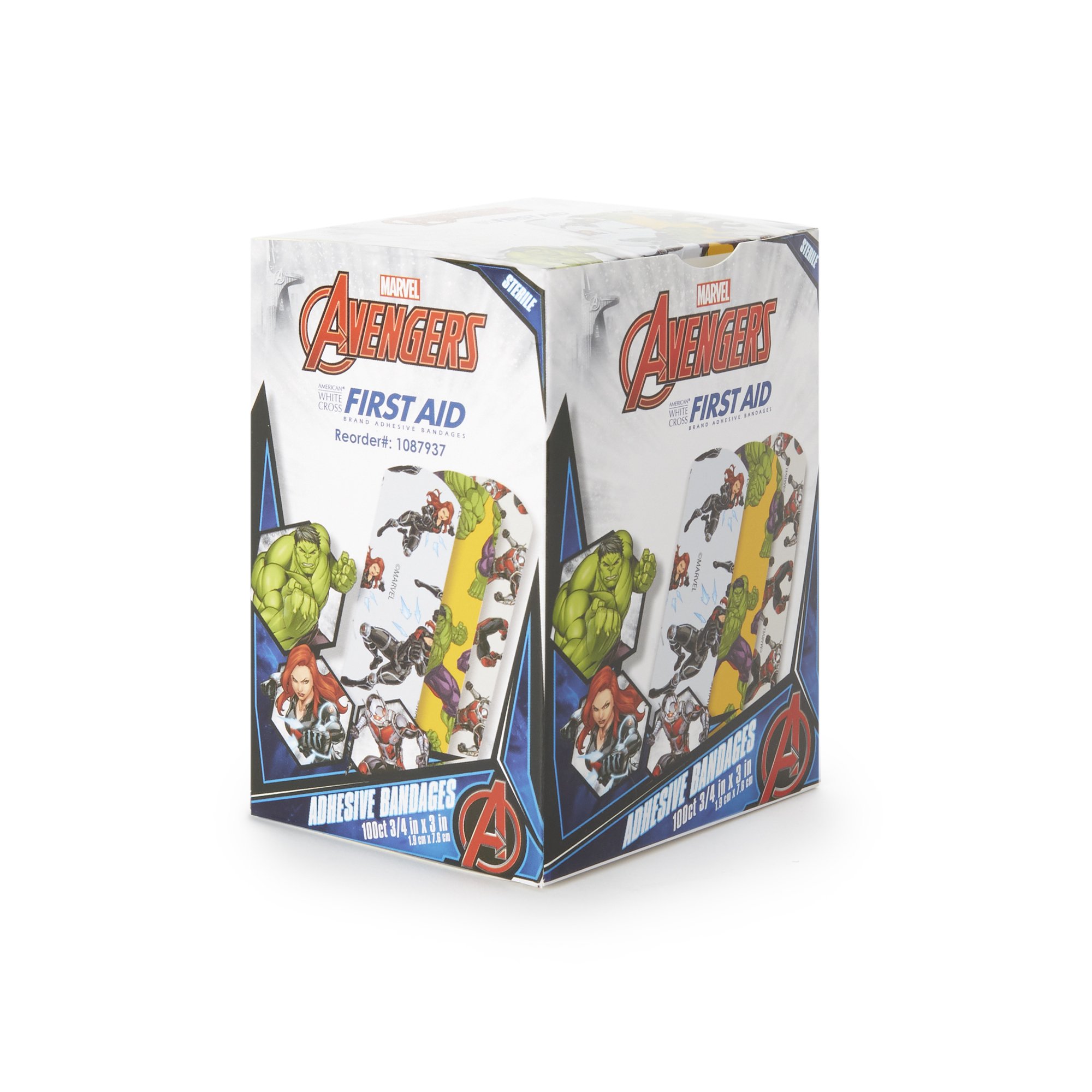 American White Cross Stat Strip Avengers Adhesive Strip,  x 3 Inch MK 902116