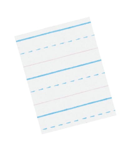 Zaner-Bloser Broken Midline Sulphite Paper Ream (1/2" Ruled Long Way)