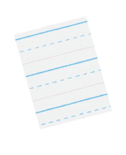 Zaner-Bloser Broken Midline Sulphite Paper Ream (1/2" Ruled Long Way)