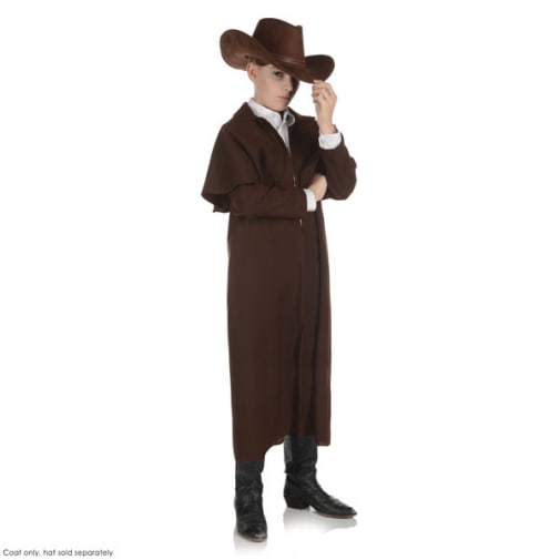 Brown Wild West Duster Coat - Large