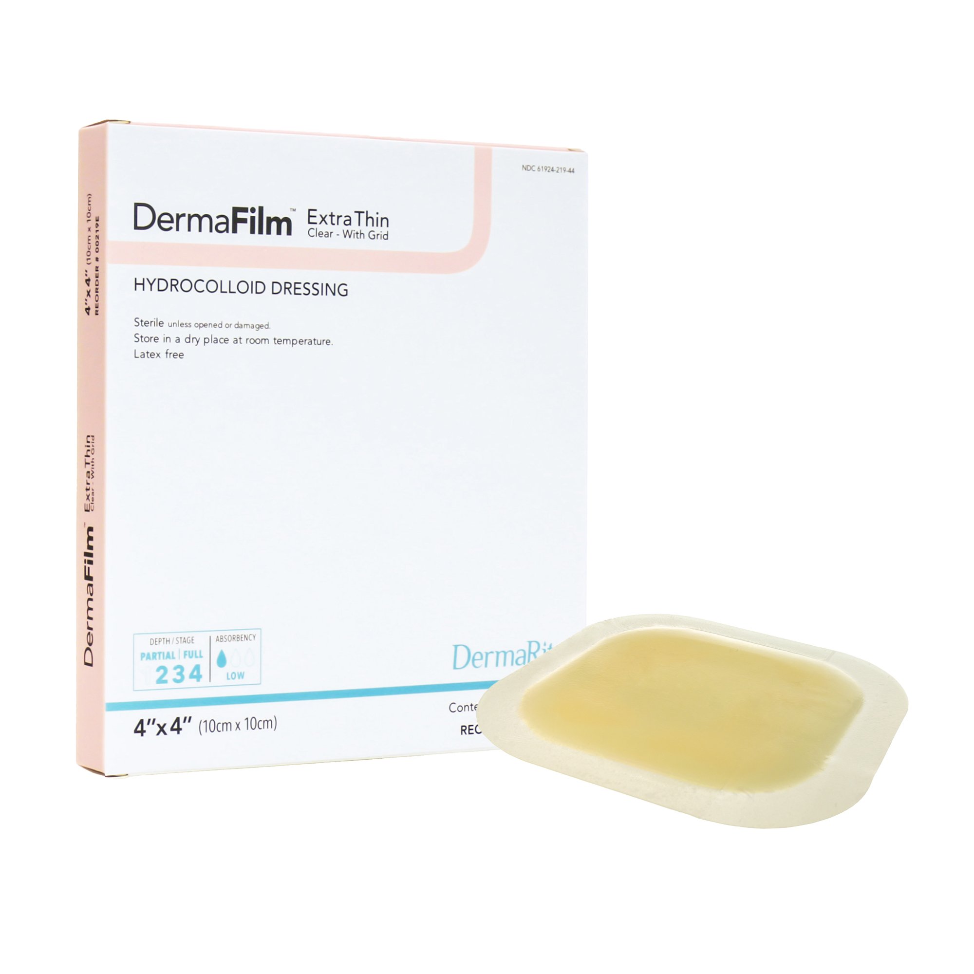DermaFilm Hydrocolloid Dressing, 4 x 4 Inch MK 727738