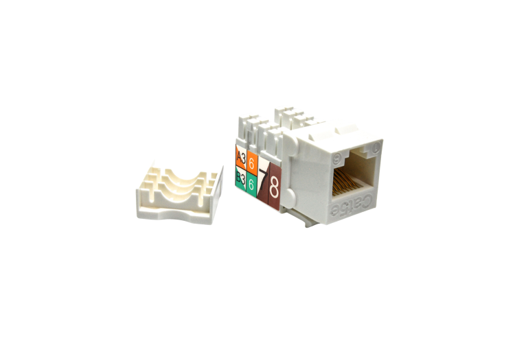Cat5e RJ45 110 Type Keystone Jack, White
