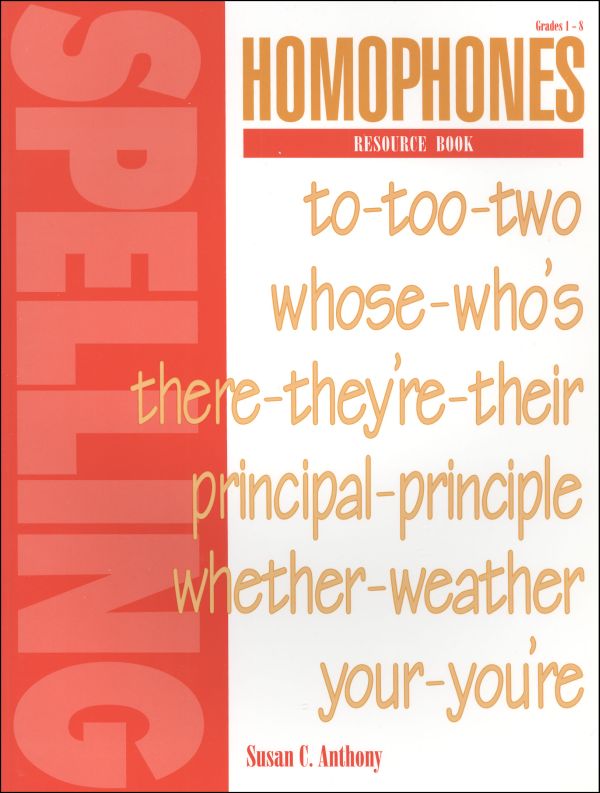 Spelling Homophones Resource Book