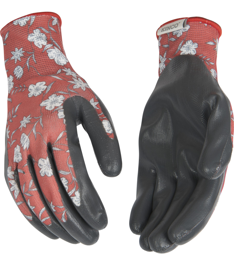 Women&rsquo;s Coral Print Polyester Knit Shell & Nitrile Palm, Pink, large image number 2