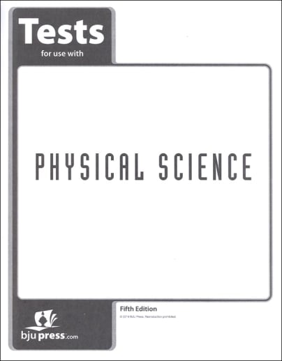 BJU Press Physical Science Tests 5th Edition