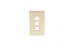 Keystone Wall Plate, 3 Port, Beige / Ivory