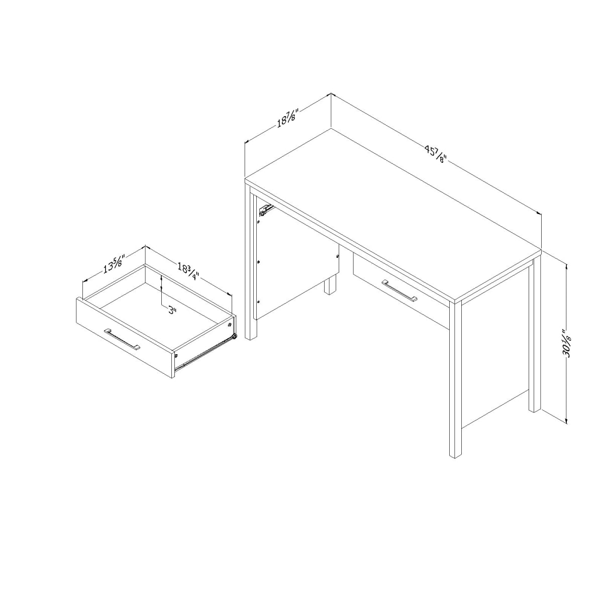 Munich Desk with Drawers Desk Home Office Furniture Products