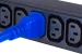 AC Power Cord, C13 to C14, 18 AWG, 8ft, Blue