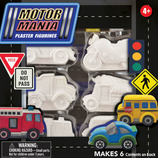 Motor Mania Plaster Figurine Paint Kit