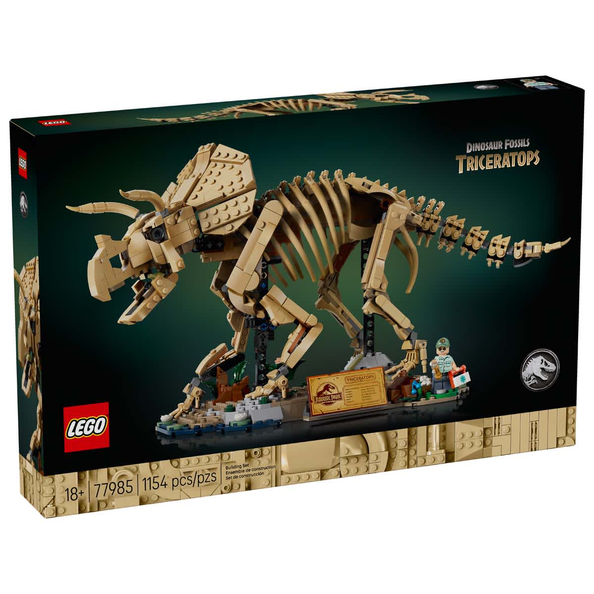 CP CP656-AWB (Natural Gloss) 11 3/4” LEGO Jurassic World Dinosaur Fossils: Triceratops (77985)