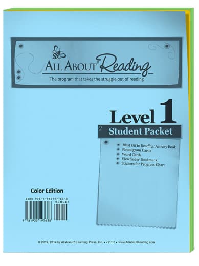 All About Reading Level 1 Student Packet Color Edition