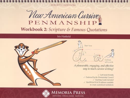 Memoria Press New American Cursive Penmanship Workbook 2