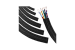 Expandable Braided Cable Sleeve Black 1in (25.4mm) X 50Ft(15.24m)