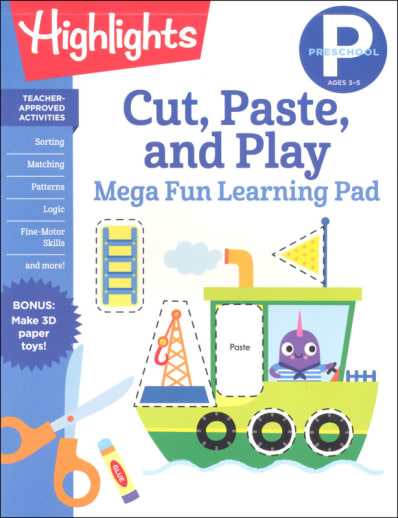 Cut, Paste, and Play Mega Fun Learning Pad