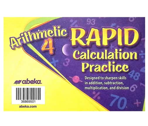 Abeka Arithmetic 4 Rapid Calculation Practice Cards