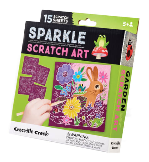 Sparkle Scratch Art - Garden
