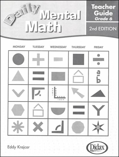 Daily Mental Math Answer Key - Grade 6