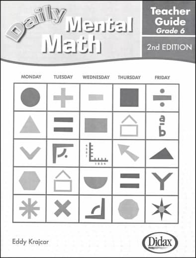Daily Mental Math Answer Key - Grade 6