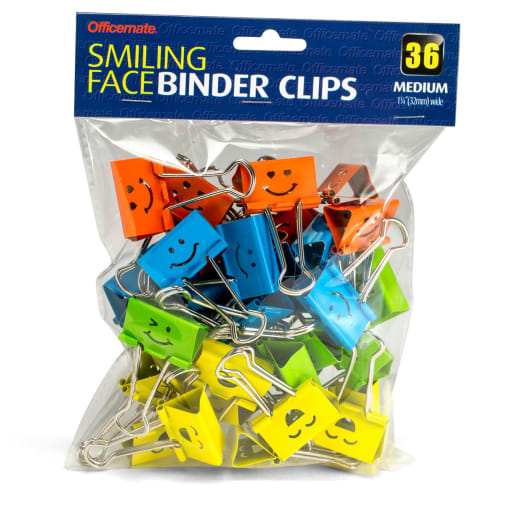 Smiling Face Binder Clips (medium)