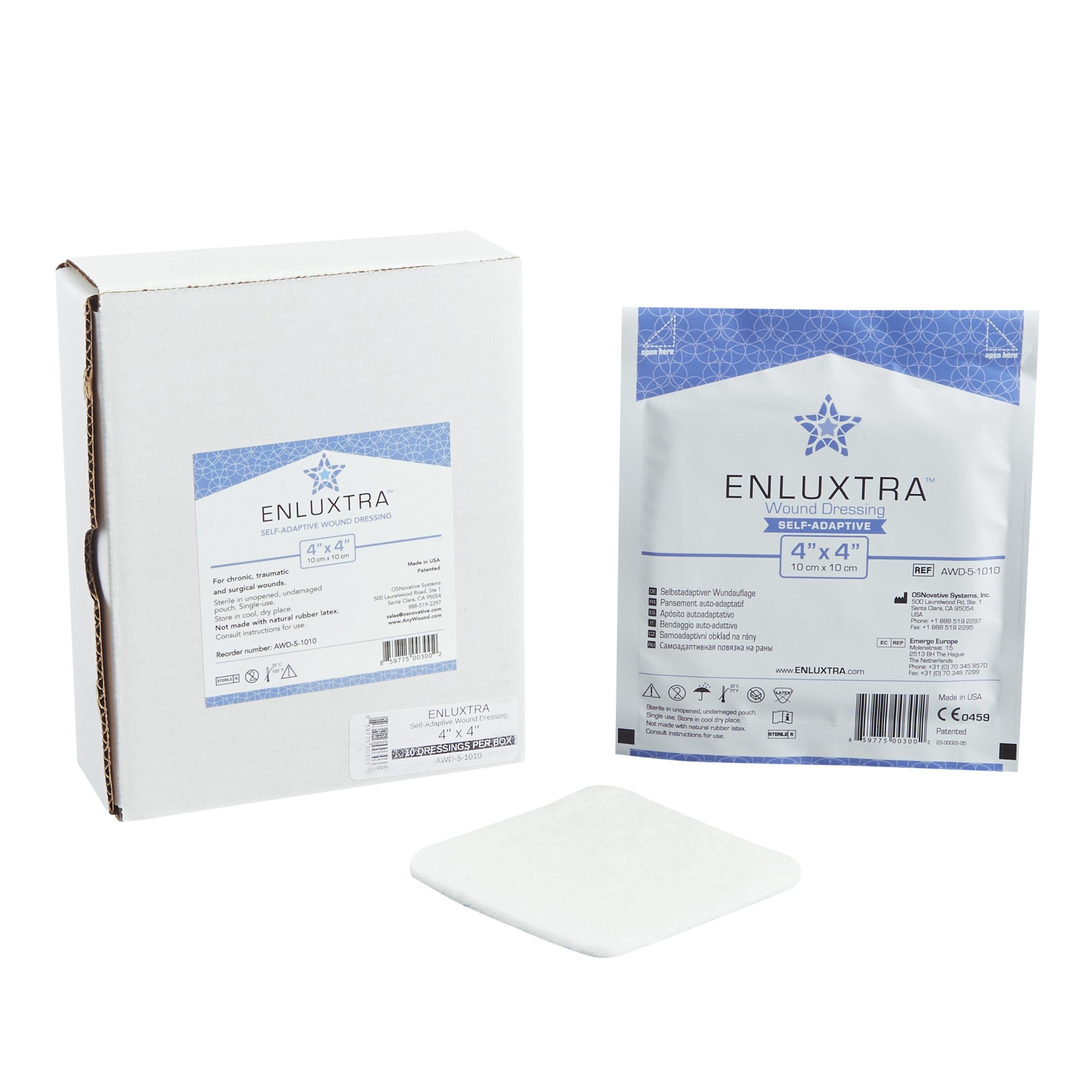 Enluxtra Super Absorbent Dressing, 4 x 4 Inch MK 846788