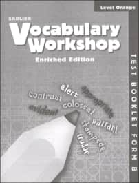 スランの医師、ヨーグモス　旧枠　英語版　4枚セット Vocabulary Workshop Enriched Test Booklet Form B Grade 4 (orange)