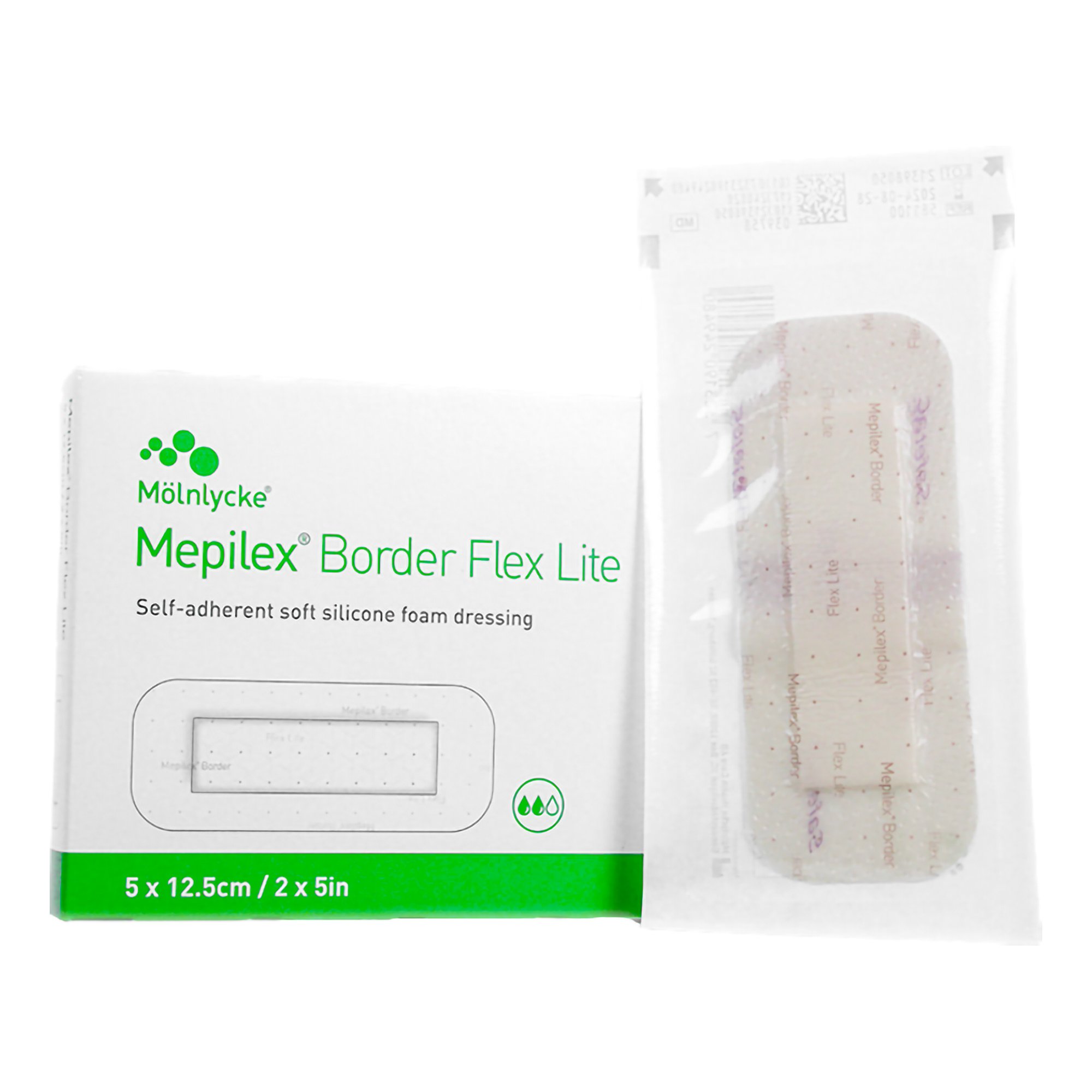 Mepilex Border Flex Lite Silicone Foam Dressing, 2 x 5 Inch MK 1195995