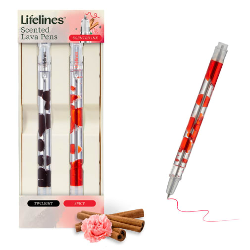 Lifelines Scented Lava Pen Set 2-Pack (Black/Red)