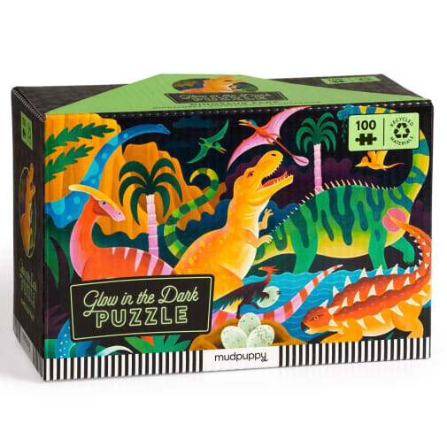 Dinosaur Park Glow in the Dark Puzzle (100 pieces)