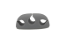 Silicone Desktop Cable Organizer w/ Adhesive backing, 3 Slot, Gray