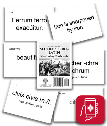 App Access: Memoria Press Second Form Latin Flashcards (2nd Edition)