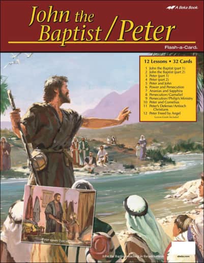 Abeka John the Baptist/Peter Flash-a-Card (includes 26" x 34" map)
