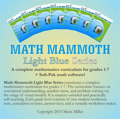 Math Mammoth Light Blue Series Grades 1-8A CD