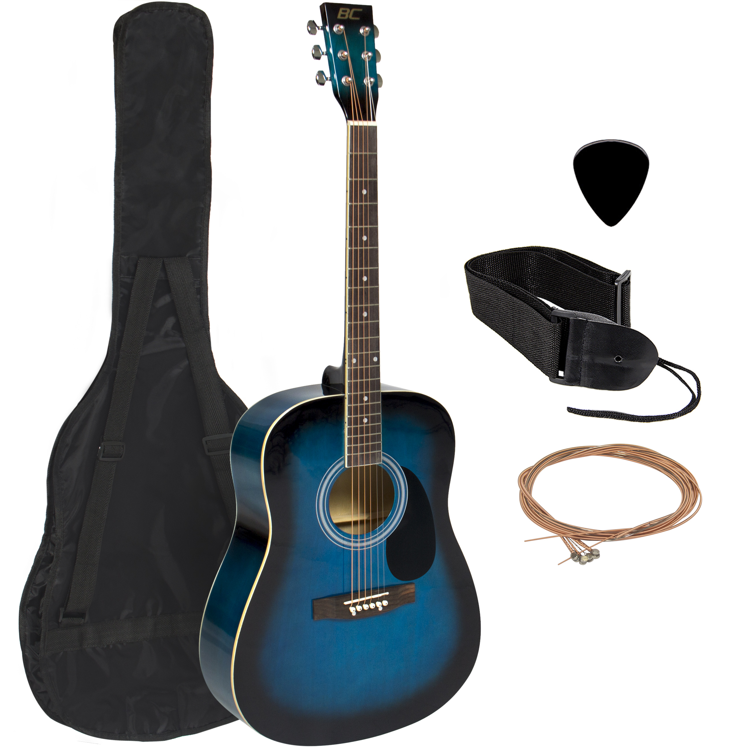 41" Full Size Acoustic Guitar Set - Blue