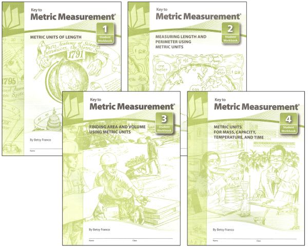 Key to Metric Measurement Set of Four Workbks