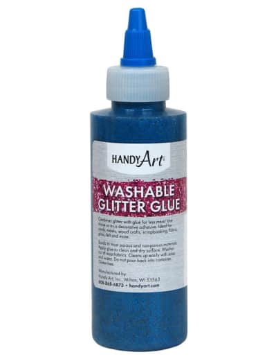 Handy Art Washable Blue Glitter Glue (4 oz.)