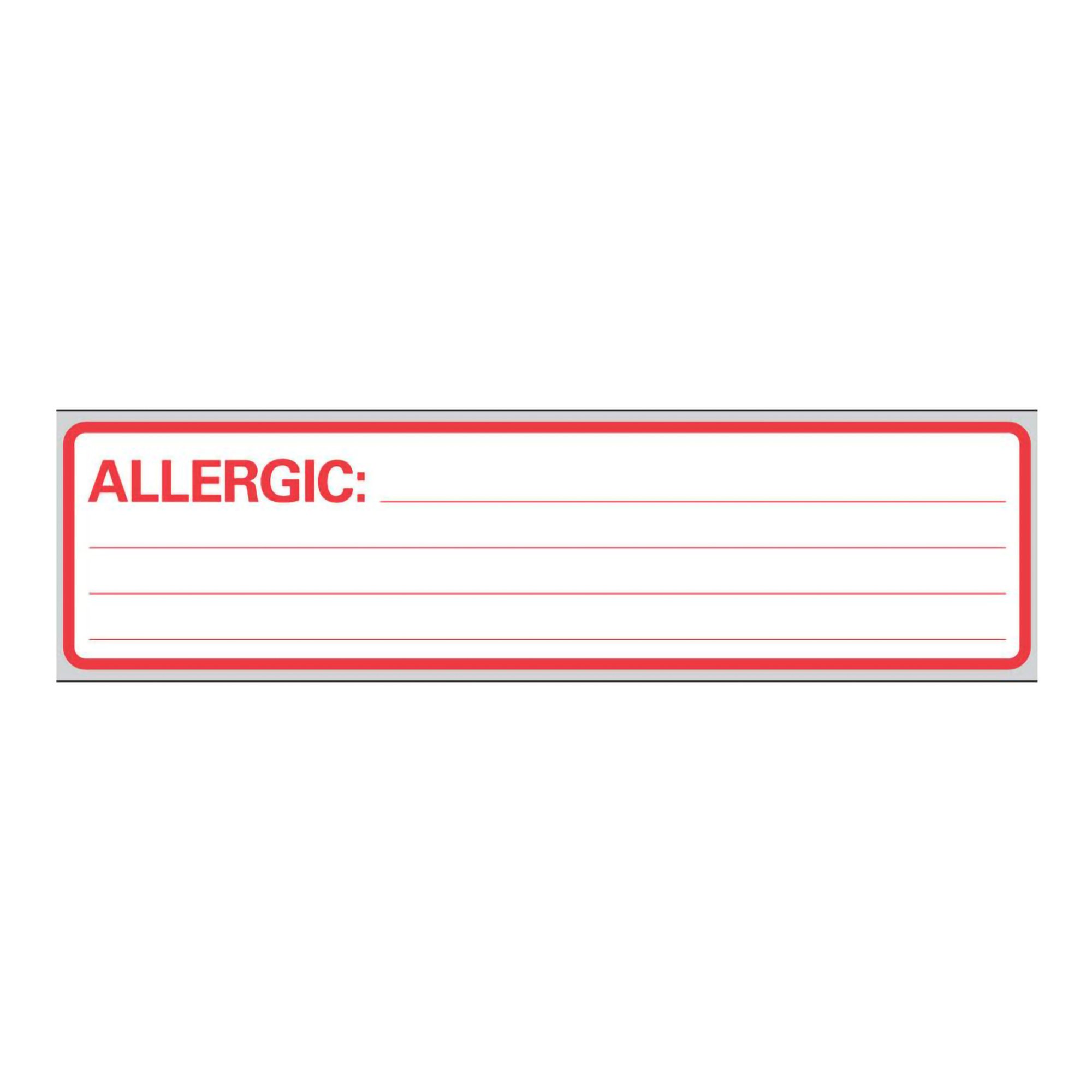 Timemed Pre-Printed Allergy Alert Label Removable Tape, 6 x 1 Inch MK 42475