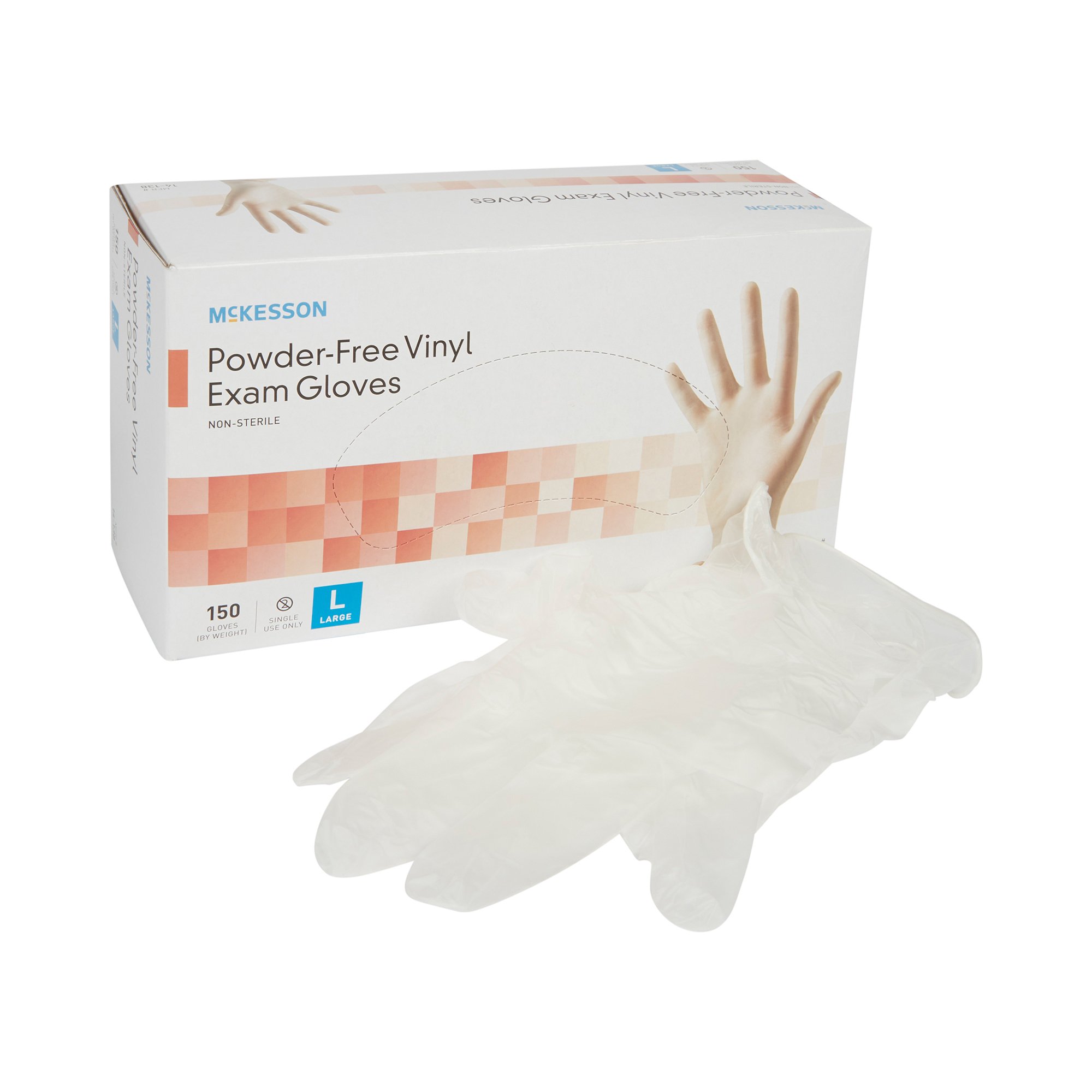 McKesson Vinyl Exam Glove, Large, Clear MK 832683